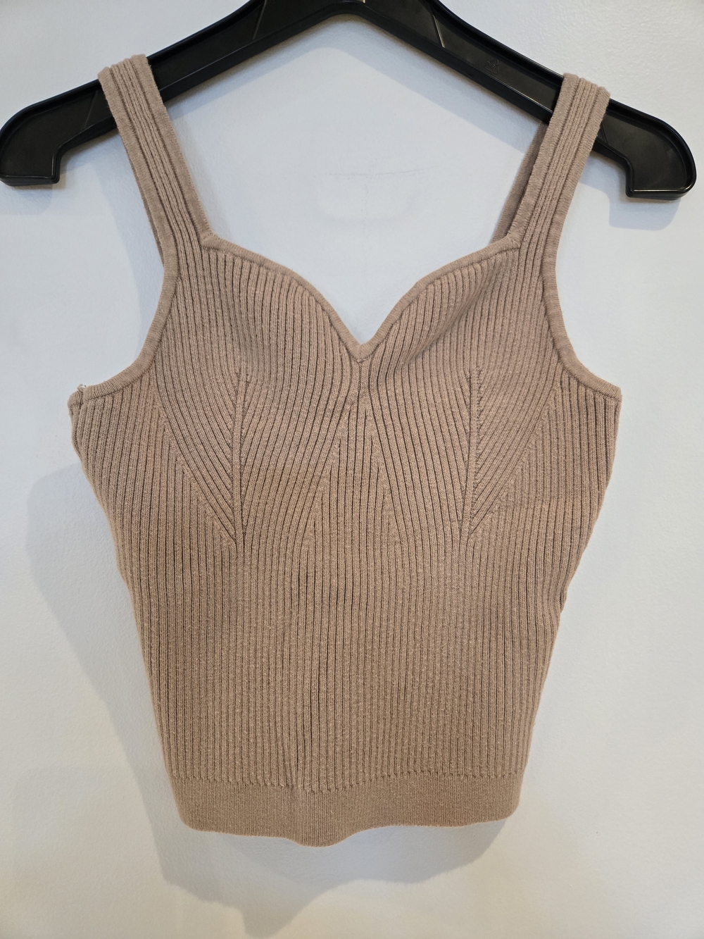 Abercrombie & Fitch Beige Ribbed Sweetheart Cami
